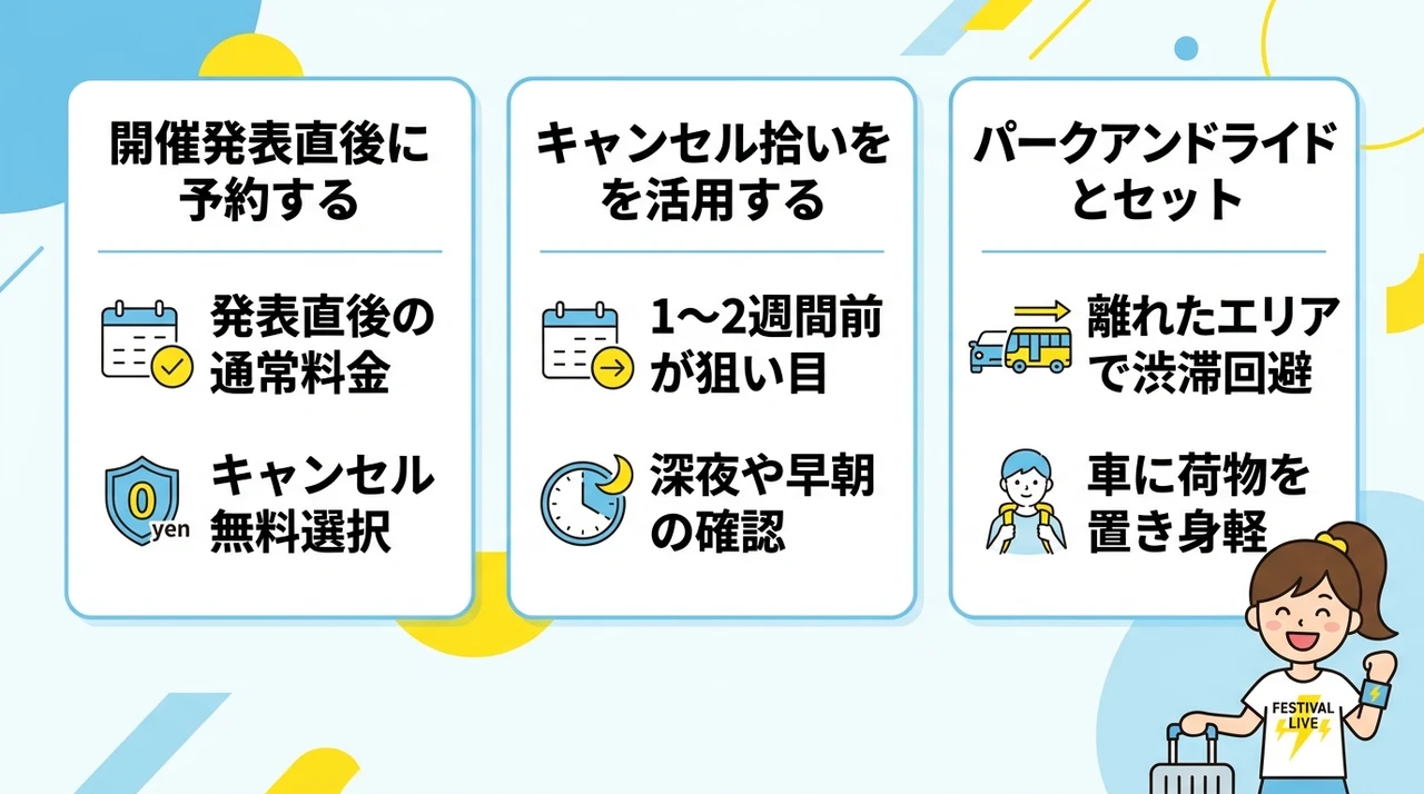 イナズマロックフェス参戦時にホテルを確保する3つのコツ