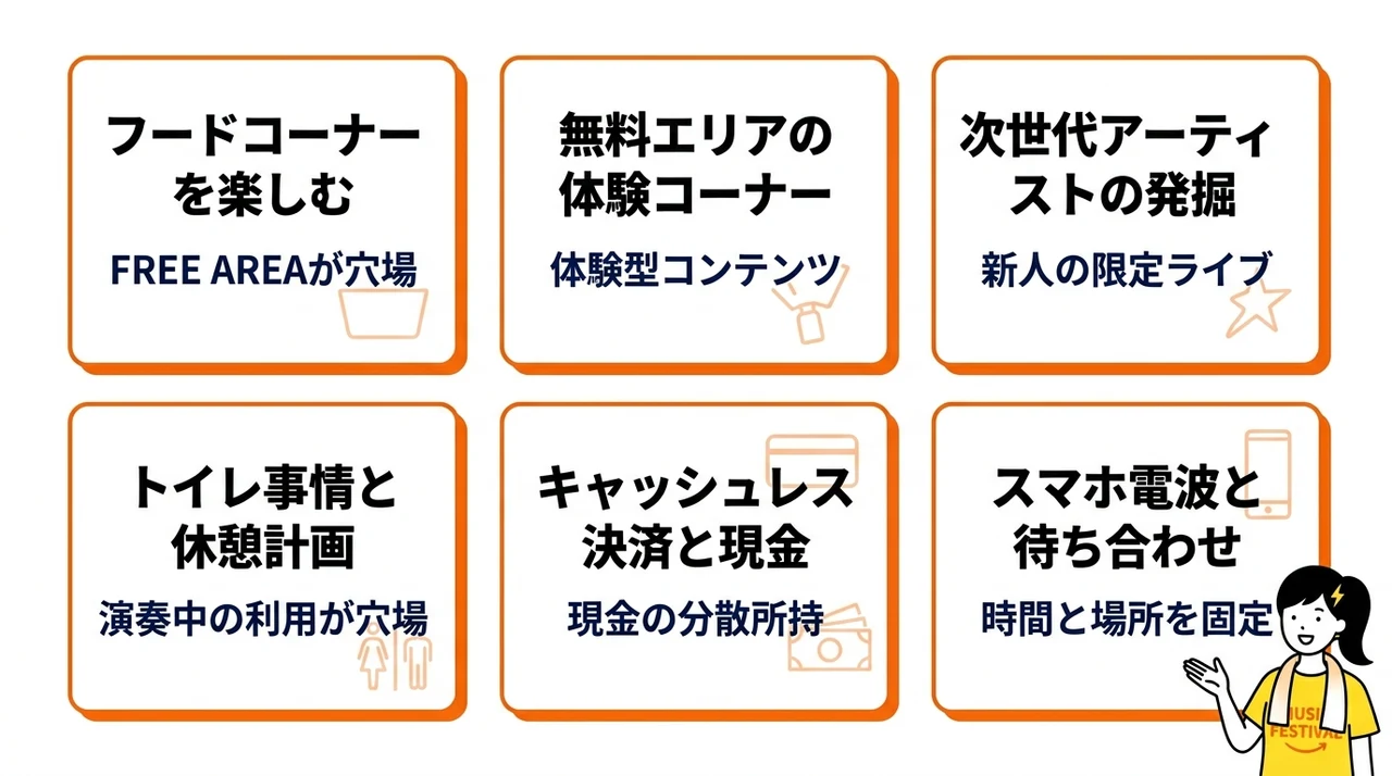 イナズマロックフェス会場内の過ごし方と攻略法