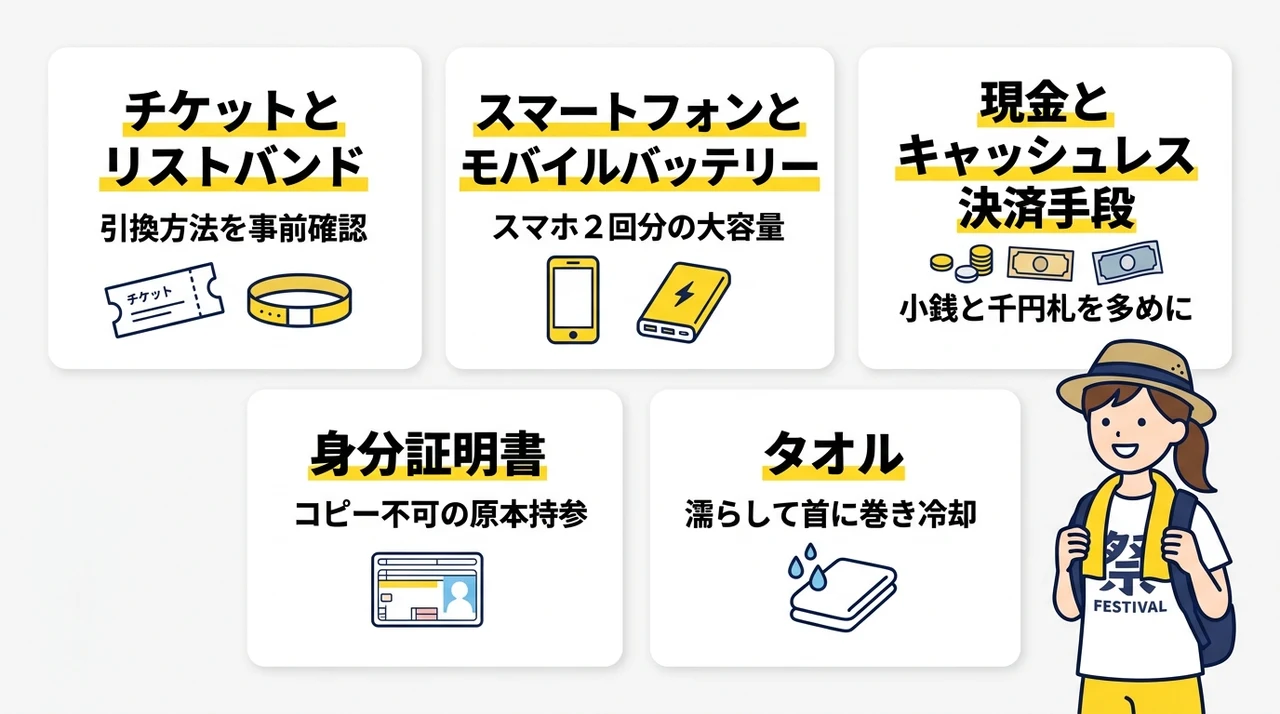 イナズマロックフェス持ち物の絶対必須アイテム5選
