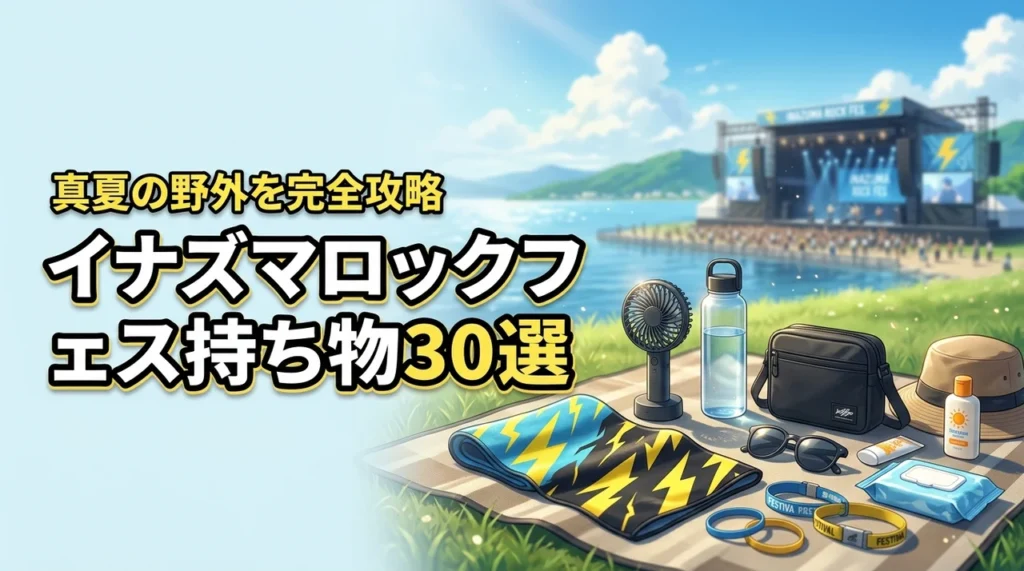 イナズマロックフェスの持ち物完全版！必須アイテム30選で真夏の野外を攻略