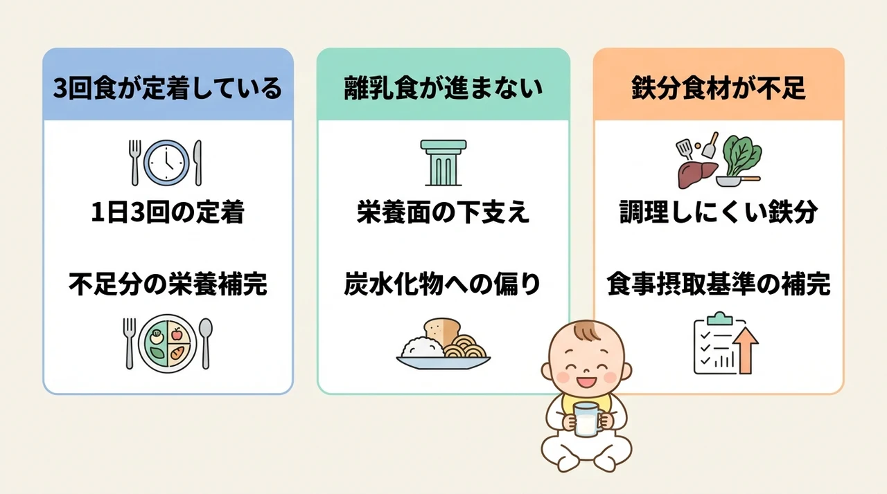 離乳食の進み具合で変わる切り替えの判断基準