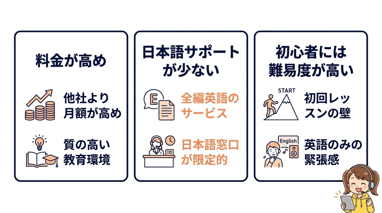 Novakidの惜しい点・デメリット3つ