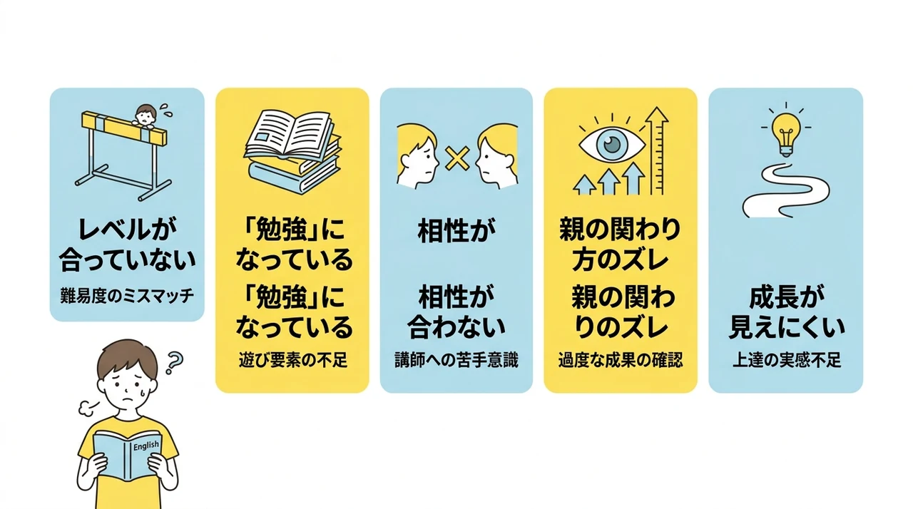 子供の英会話が続かない根本的な原因とは？