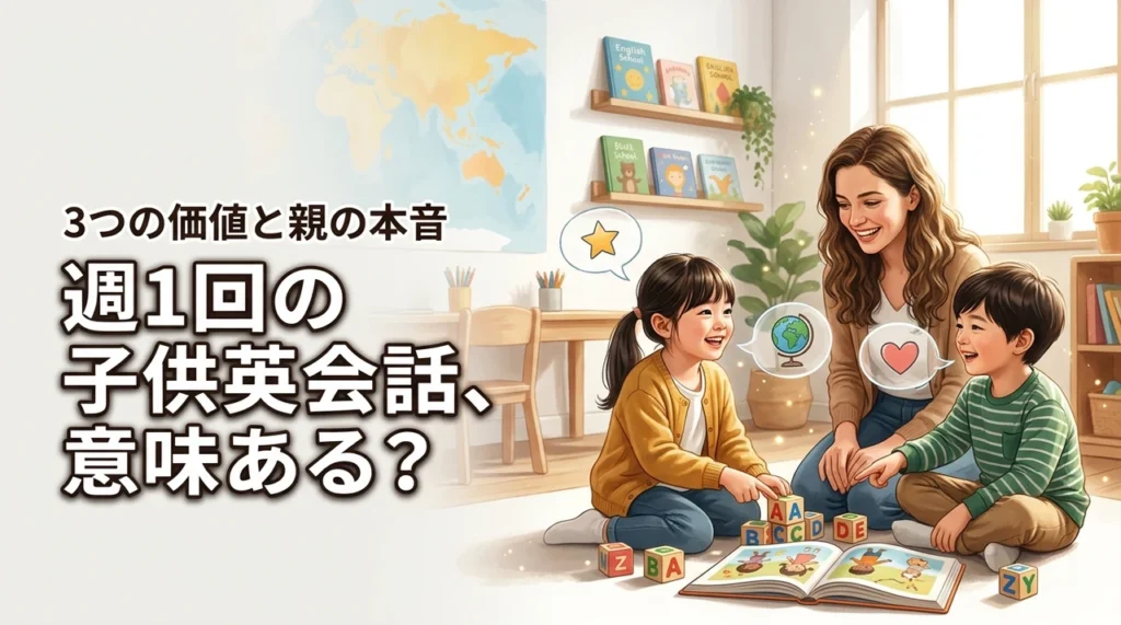 子供の英会話は意味ある？週1回で得られる3つの価値と親の本音