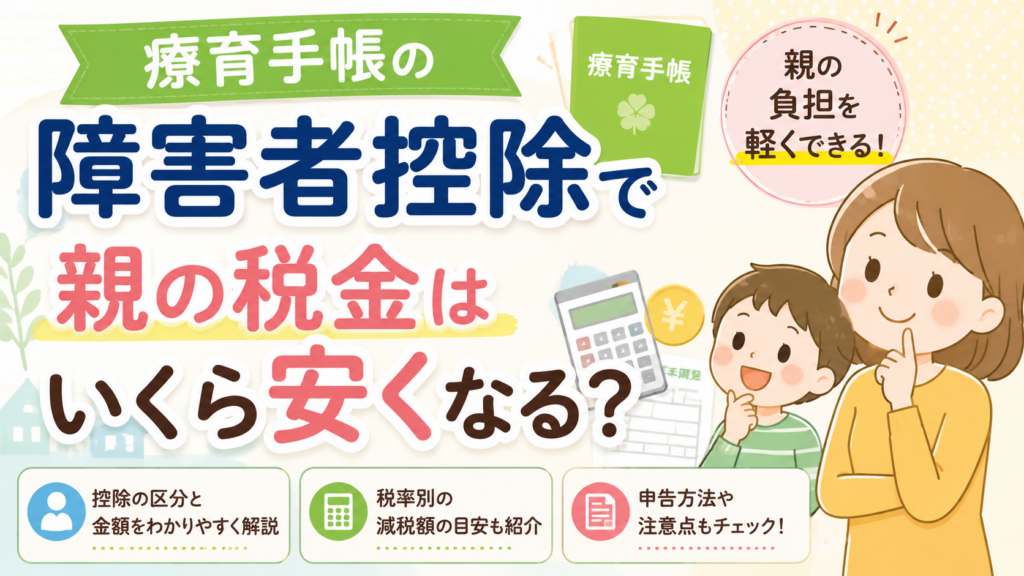 療育手帳の障害者控除で親の税金はいくら安くなる？