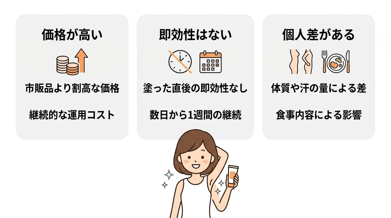 アニセのワキガ対策クリームを使う3つのデメリット