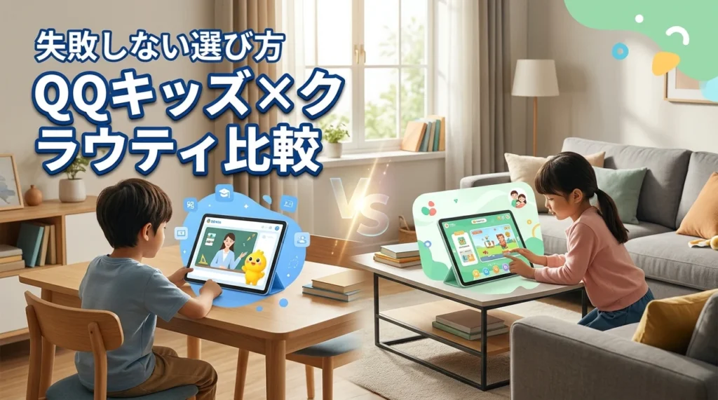 QQキッズとクラウティはどっちがいい？子どもの年齢と目的別に比較して失敗しない選び方