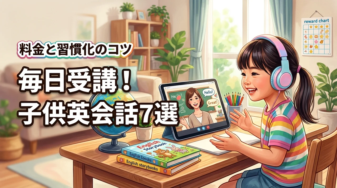 子供オンライン英会話を毎日受講できるおすすめ7選！料金と習慣化のコツ