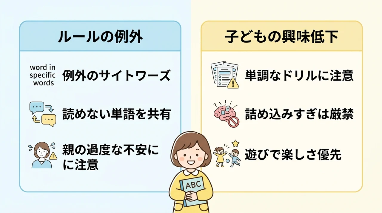 フォニックス学習で知っておきたい2つの注意点