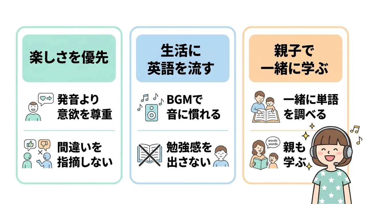 親が英語に自信がなくてもできるサポート