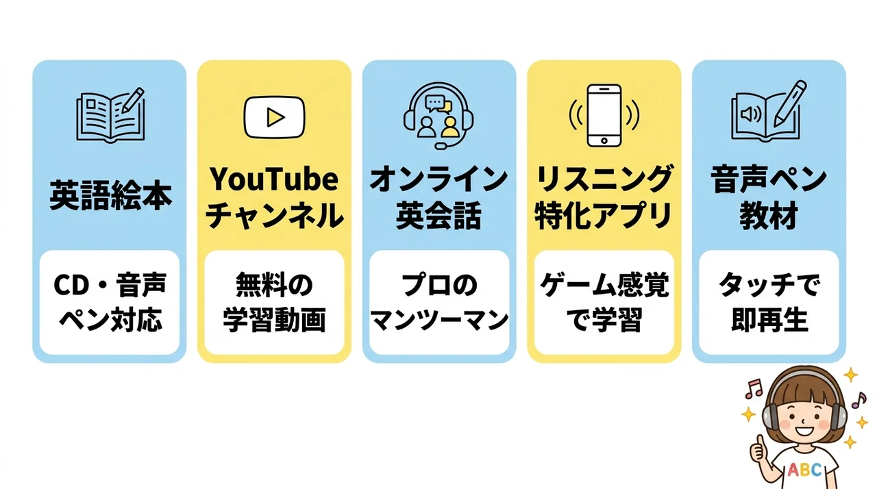 親が英語を話せなくてもできるリスニング教材選び