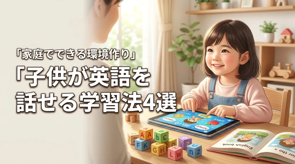 子供が英語を話せるようになるには？家庭でできる環境作りと学習法4選