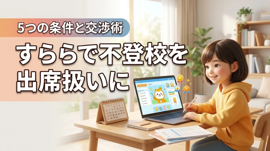 すららで不登校の出席扱いを実現する5つの条件と学校交渉のコツ