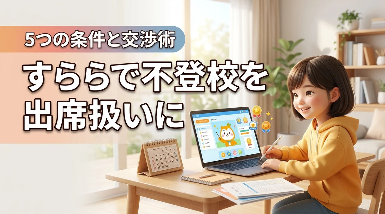 すららで不登校の出席扱いを実現する5つの条件と学校交渉のコツ