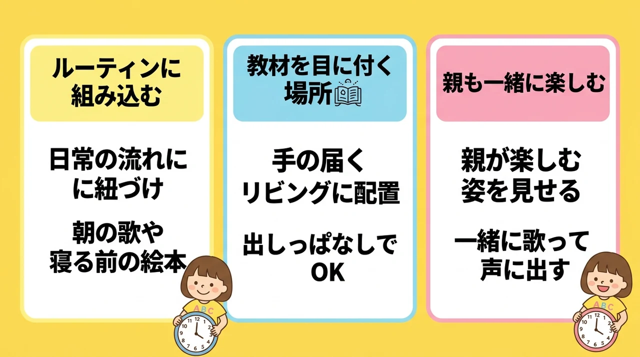 幼児が英語を毎日続けるための環境づくり