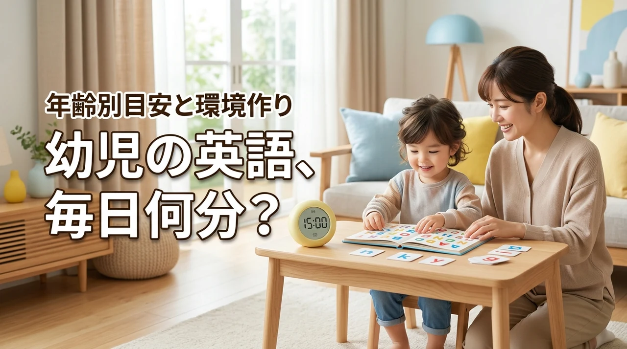 幼児の英語は毎日何分が正解？年齢別の目安と無理なく続ける環境づくり