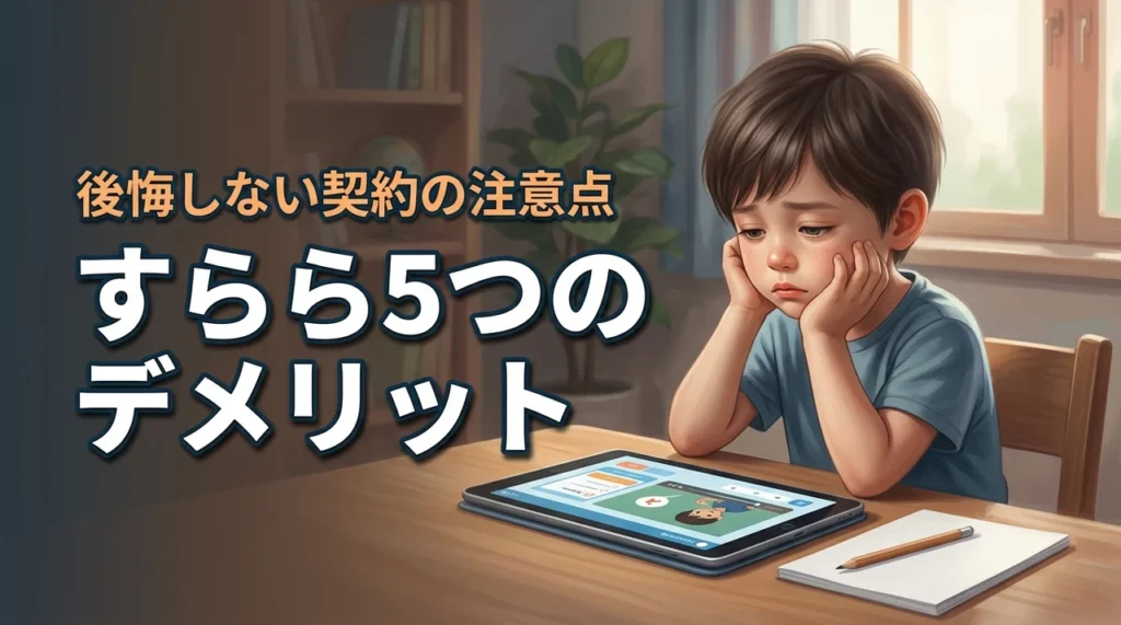 すららのデメリット5つを正直解説！後悔する前に知りたい契約の注意点