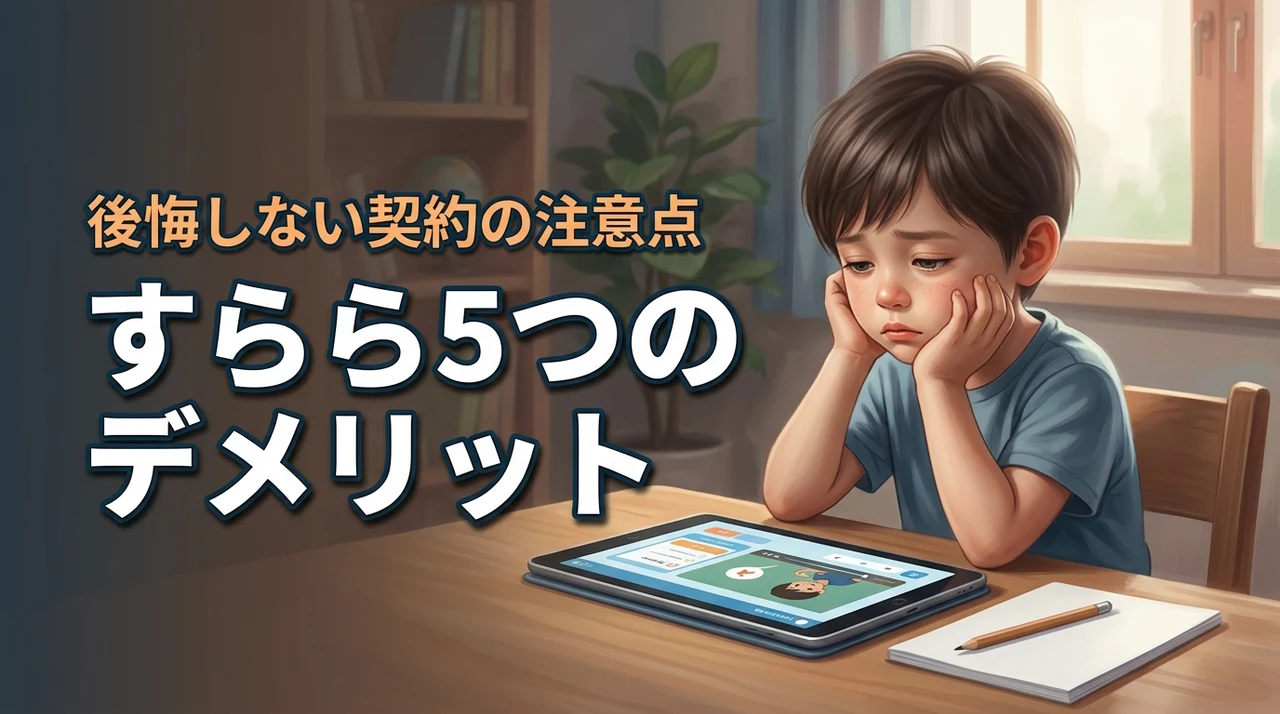 すららのデメリット5つを正直解説！後悔する前に知りたい契約の注意点