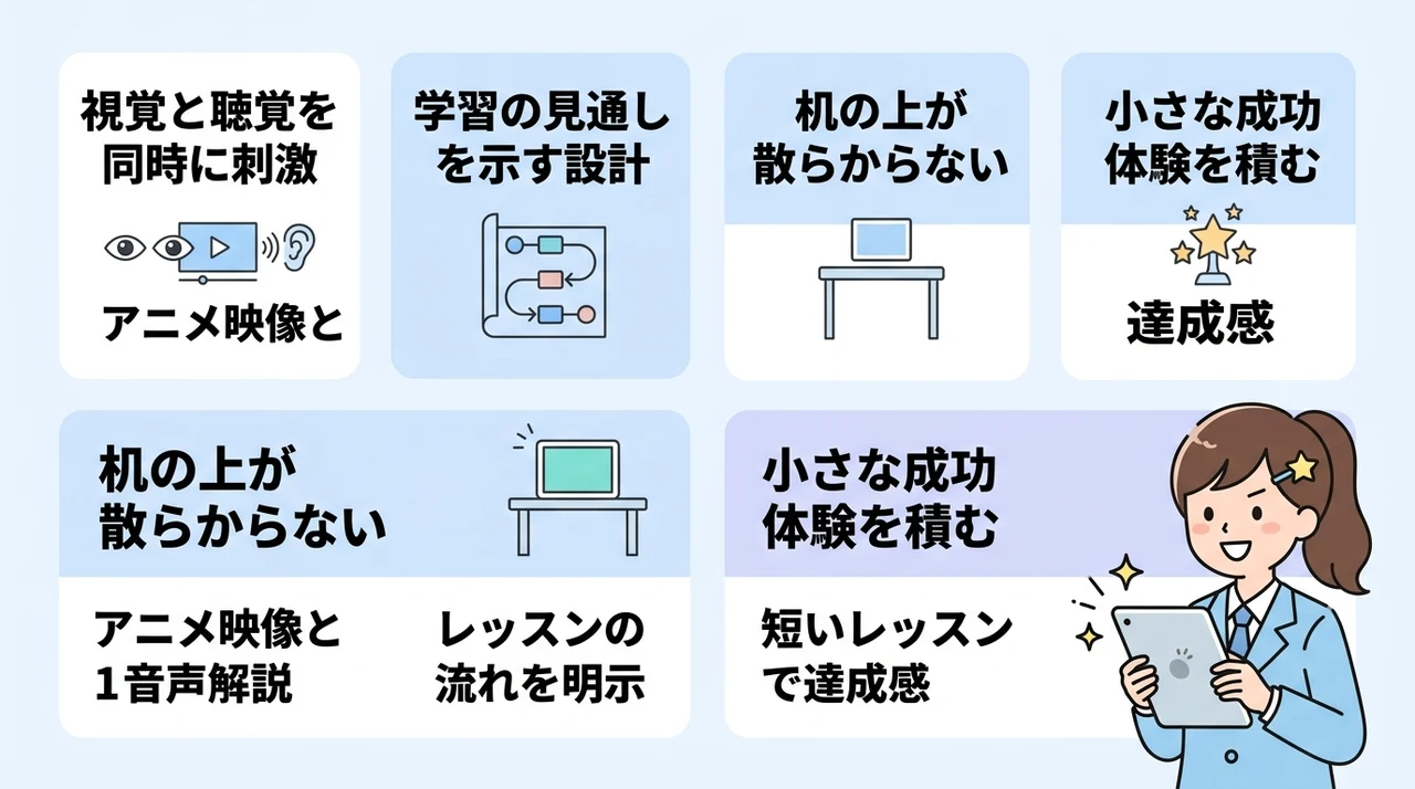 ADHDの特性に配慮したすららの学習設計