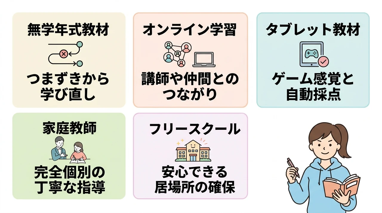 不登校の勉強の遅れに効く学習スタイルと教材の選び方