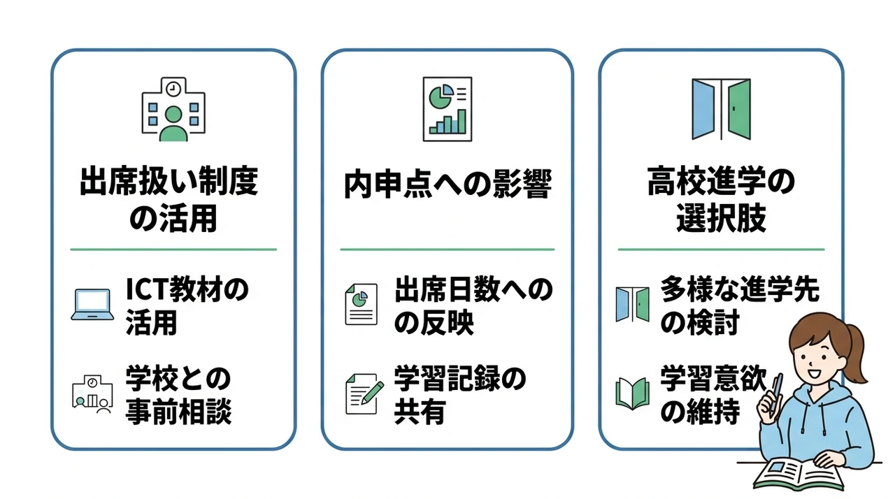 勉強に追いつくために知っておきたい出席扱い制度と進路対策