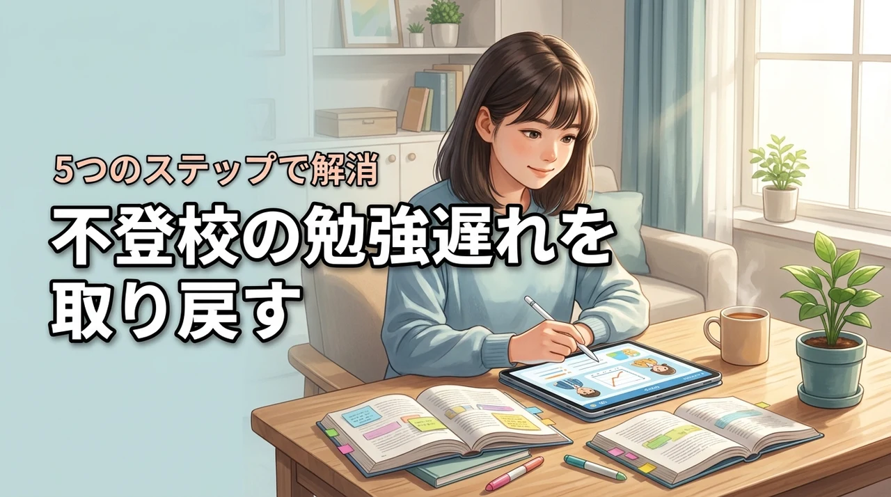 不登校の勉強の遅れを取り戻す5つのステップ!家庭学習で無理なく追いつく方法