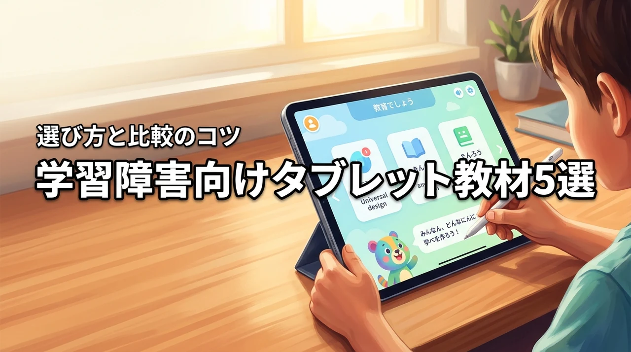 学習障害の子に合うタブレット教材おすすめ5選!選び方のコツと比較ポイント