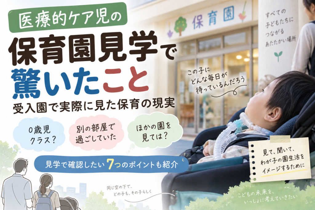 医療的ケア児の保育園見学で驚いたこと｜受入園で実際に見た保育の現実