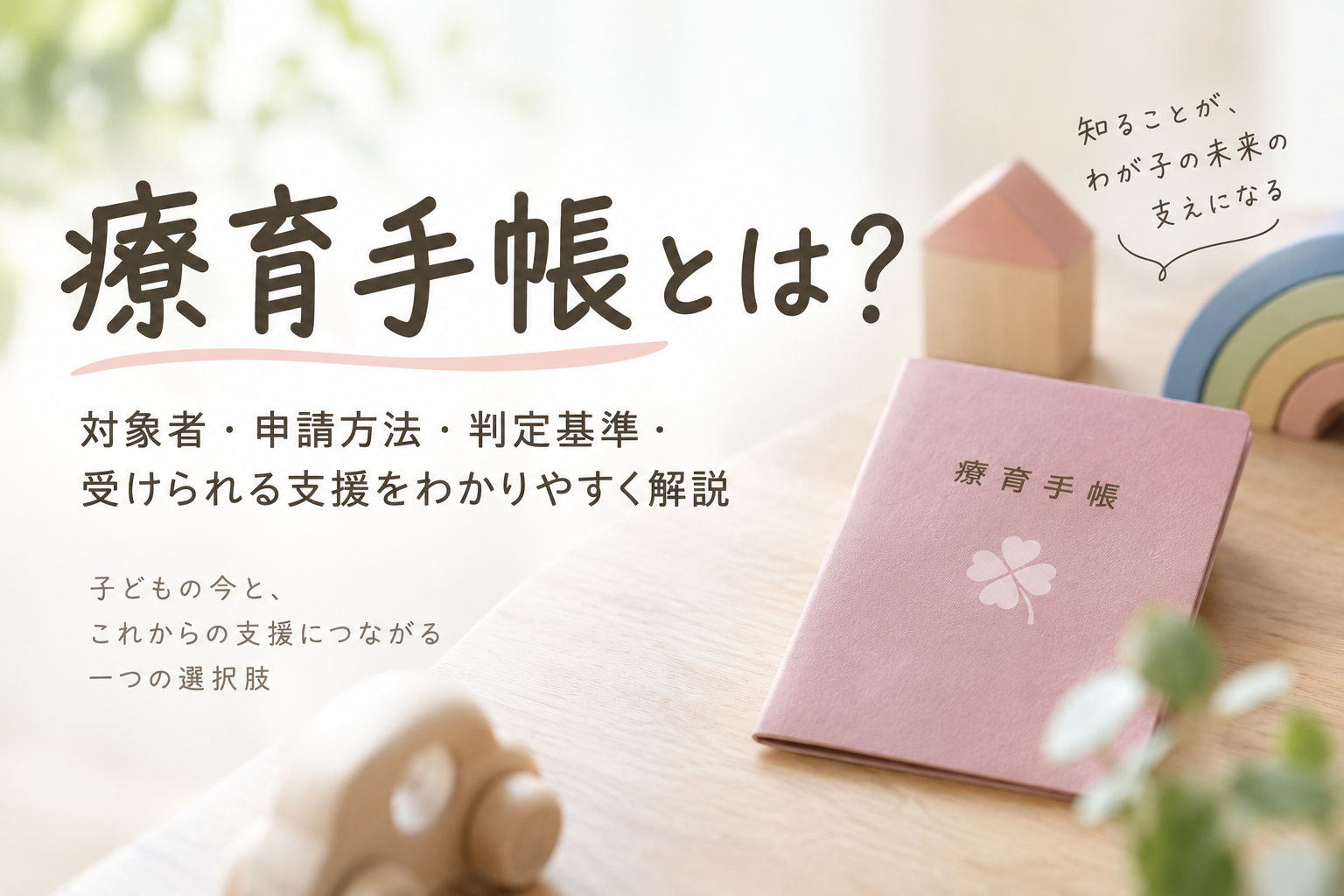 療育手帳とは?対象者・申請方法・判定基準・受けられる支援をわかりやすく解説