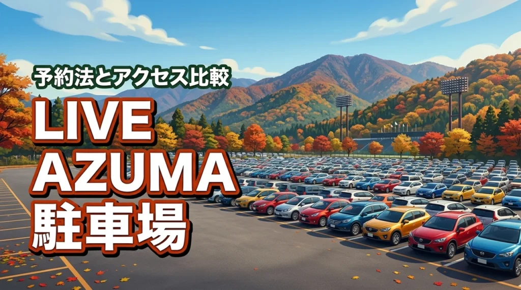 LIVE AZUMAの駐車場を完全予約する3つの方法！車と電車のアクセス比較