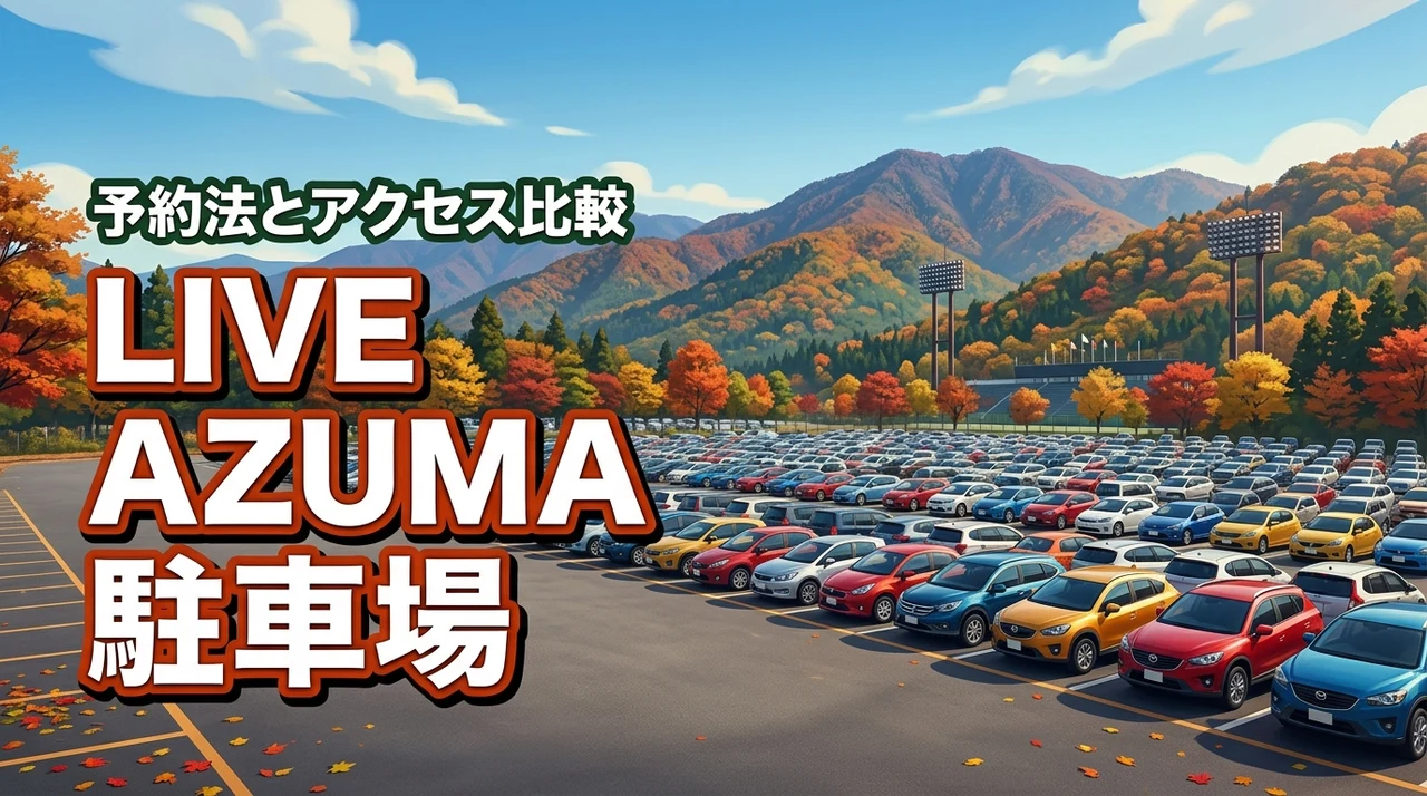LIVE AZUMAの駐車場を完全予約する3つの方法！車と電車のアクセス比較
