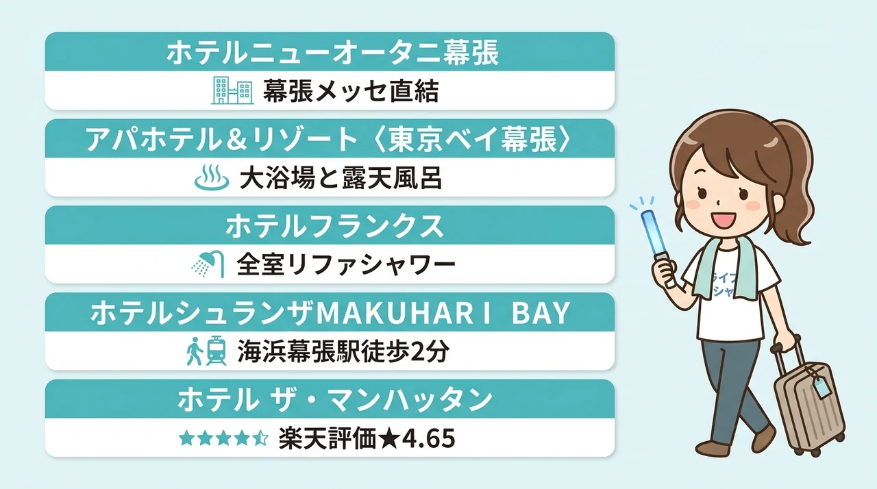 幕張メッセのライブ遠征を快適にするおすすめホテル5選