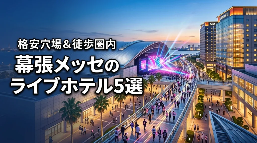 幕張メッセのライブに便利なホテル5選！安い穴場や徒歩圏内のおすすめを網羅