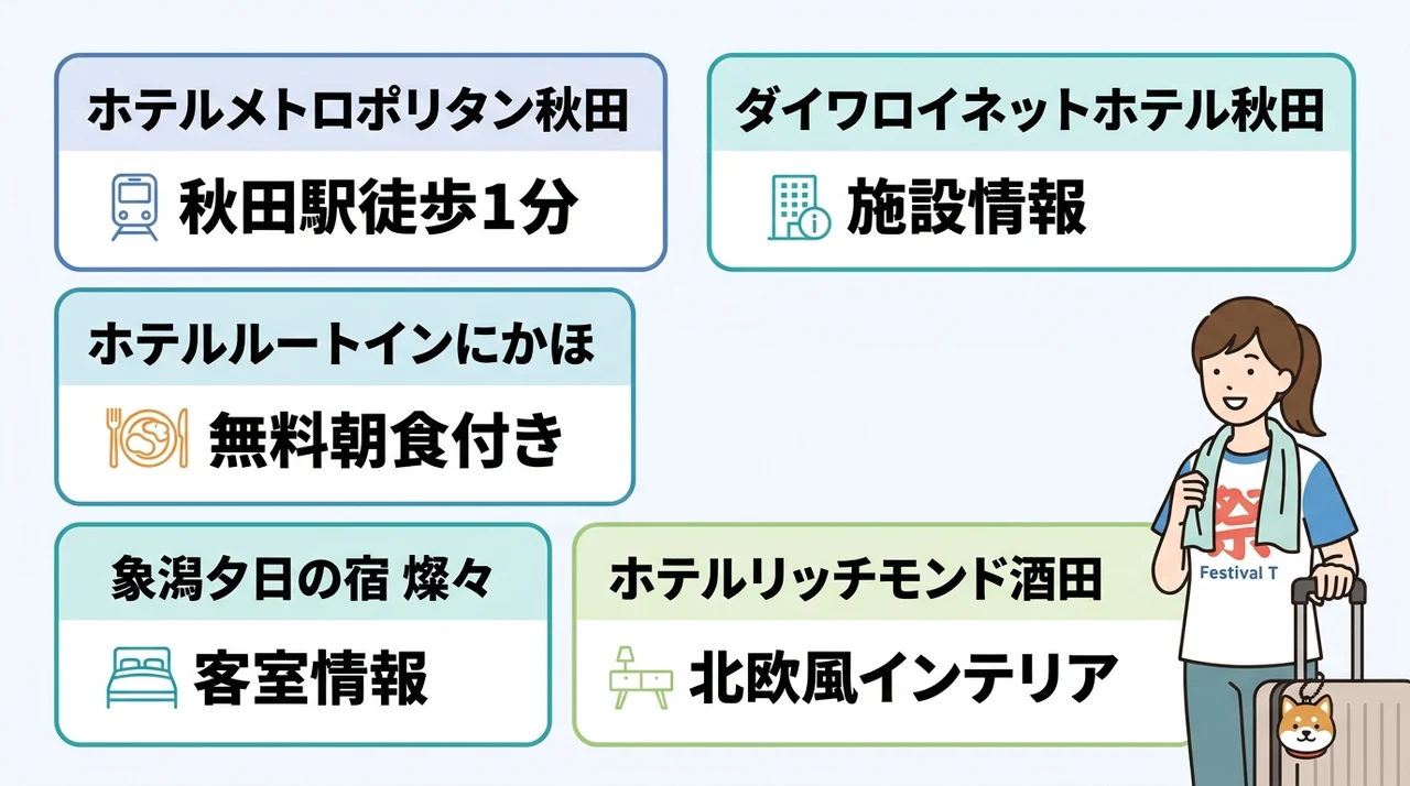 秋田キャラバンの遠征に最適な宿泊施設5選