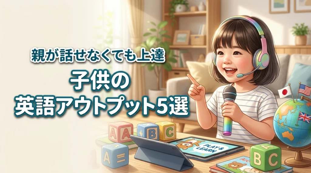 子供が英語を楽しくアウトプットする方法5選！親が話せなくても上達する環境作り