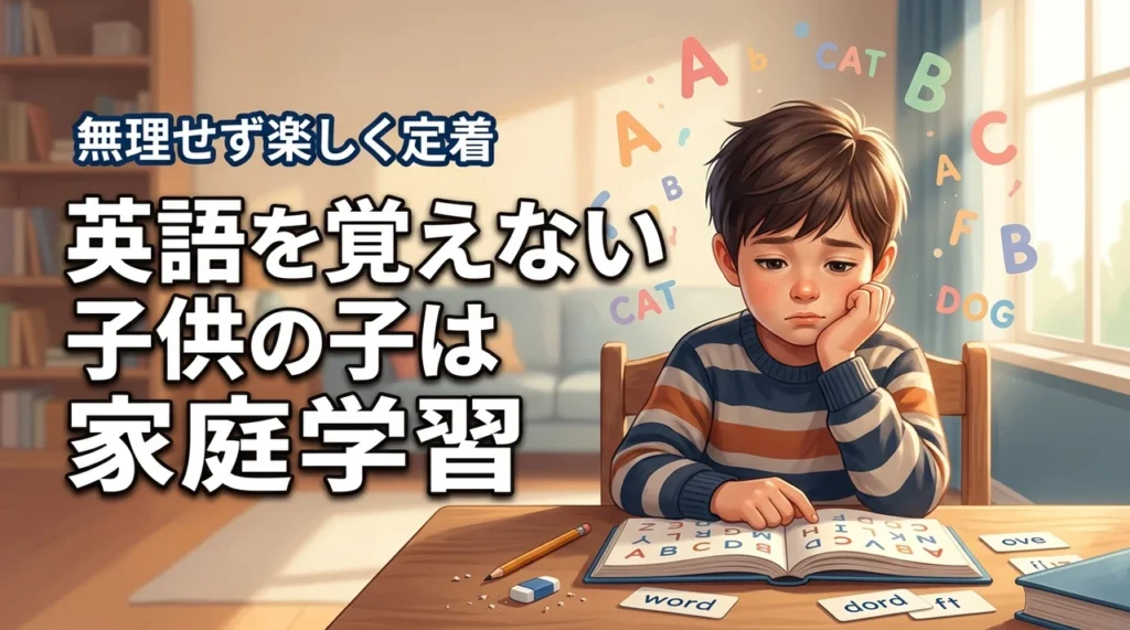 子供が英語を覚えられないと悩む親へ！無理強いせず楽しみながら定着させる家庭学習法