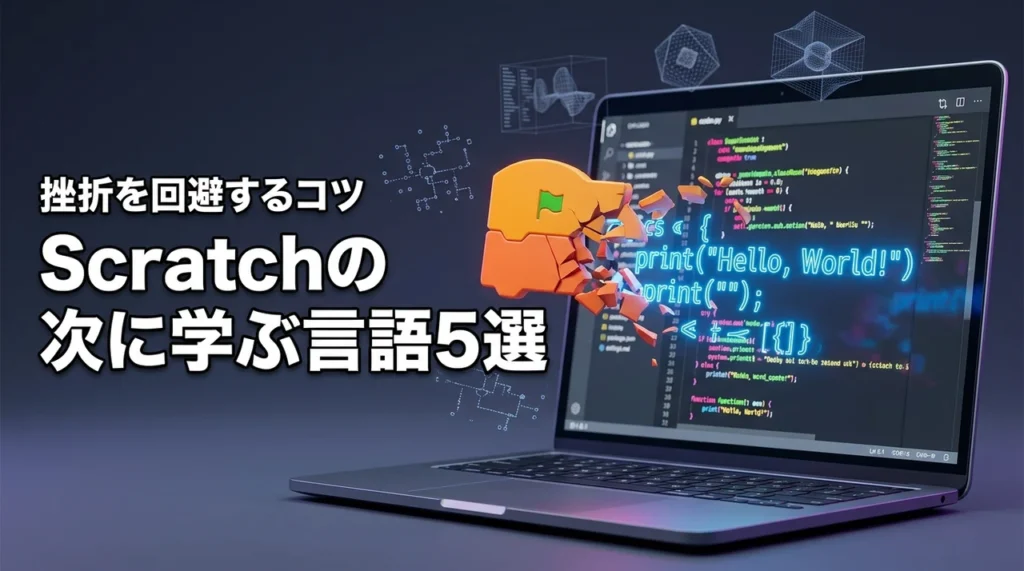 【Scratchに飽きたら】次に学ぶべきおすすめ言語5選と挫折回避のコツ