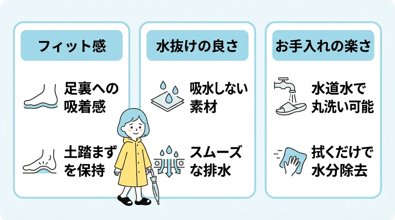 ウーフォスは雨の日に滑る?濡れた路面で履いた正直なレビュー