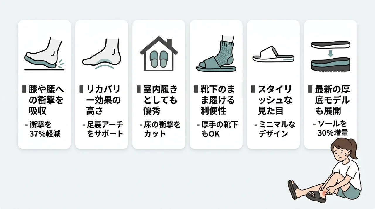 足裏の痛みをケアするウーフォスの6つのメリット