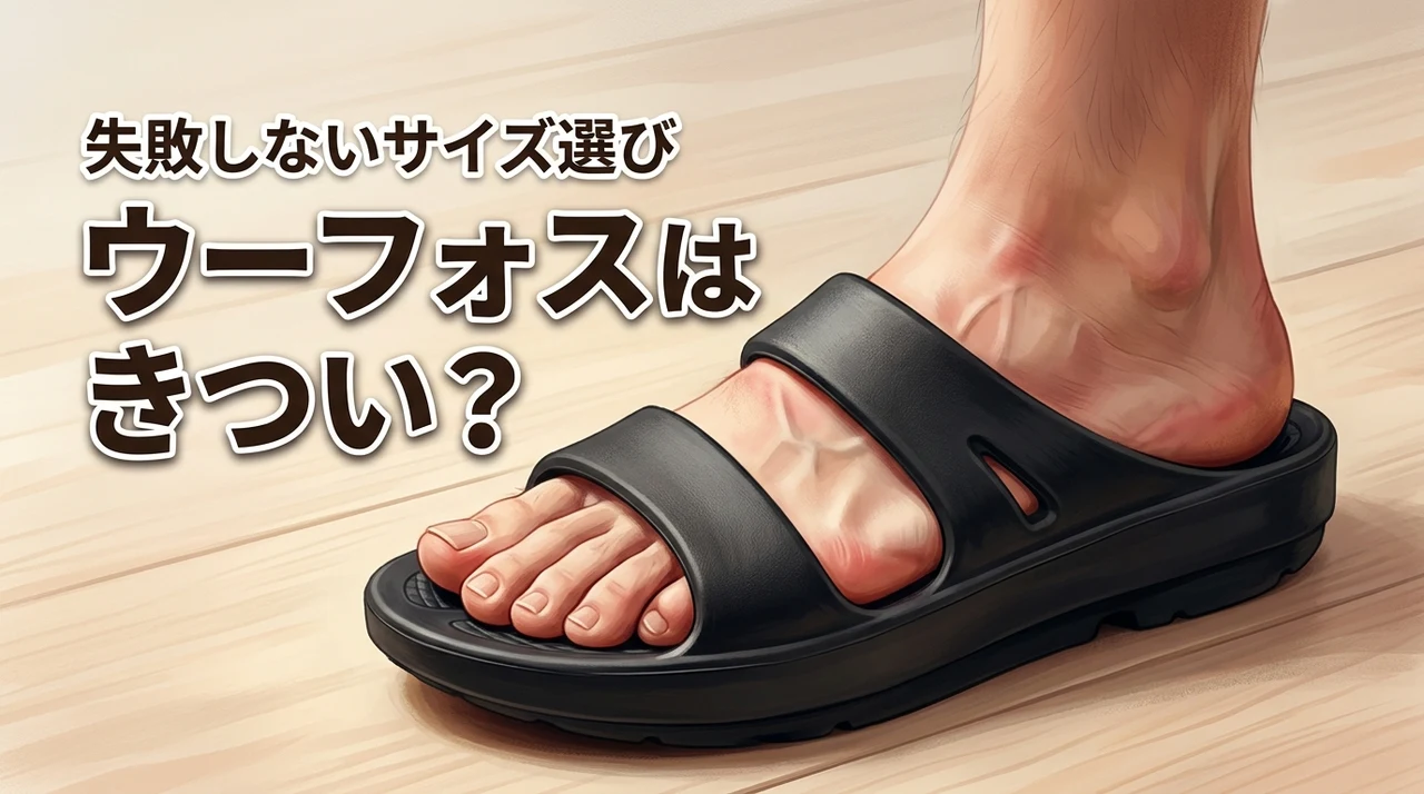 ウーフォスはきつい?鼻緒や土踏まずが痛い原因とサイズ選びで失敗しないコツを伝授