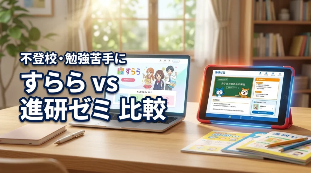 すららと進研ゼミの比較で迷う人へ！不登校や勉強が苦手な子にはどっちが最適？