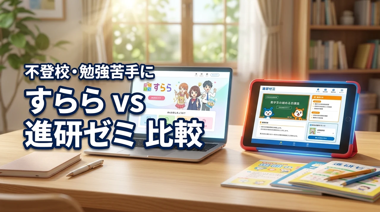 すららと進研ゼミの比較で迷う人へ！不登校や勉強が苦手な子にはどっちが最適？