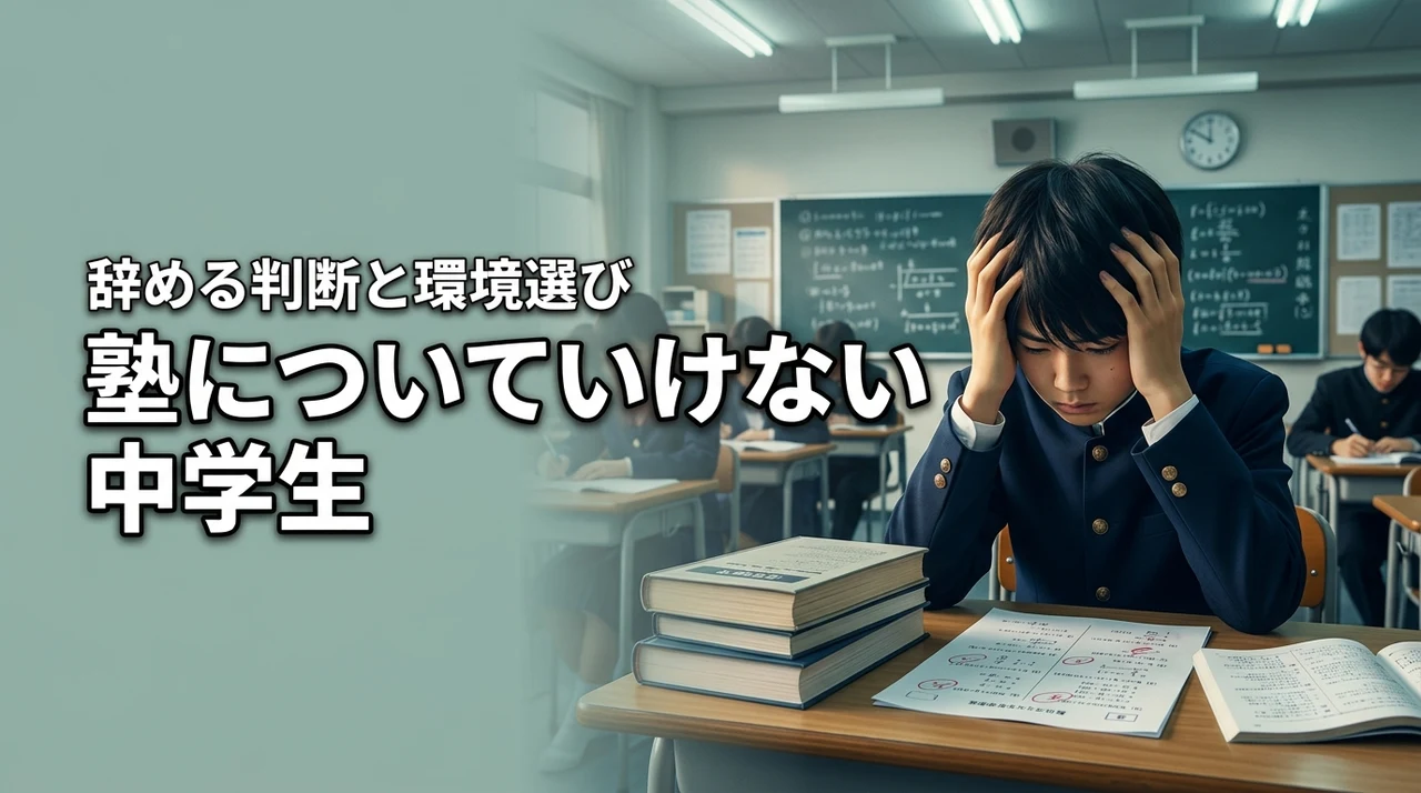 塾についていけない中学生は辞めるべき？成績が伸びない理由と最適な学習環境の選び方（記事のアイキャッチ画像）