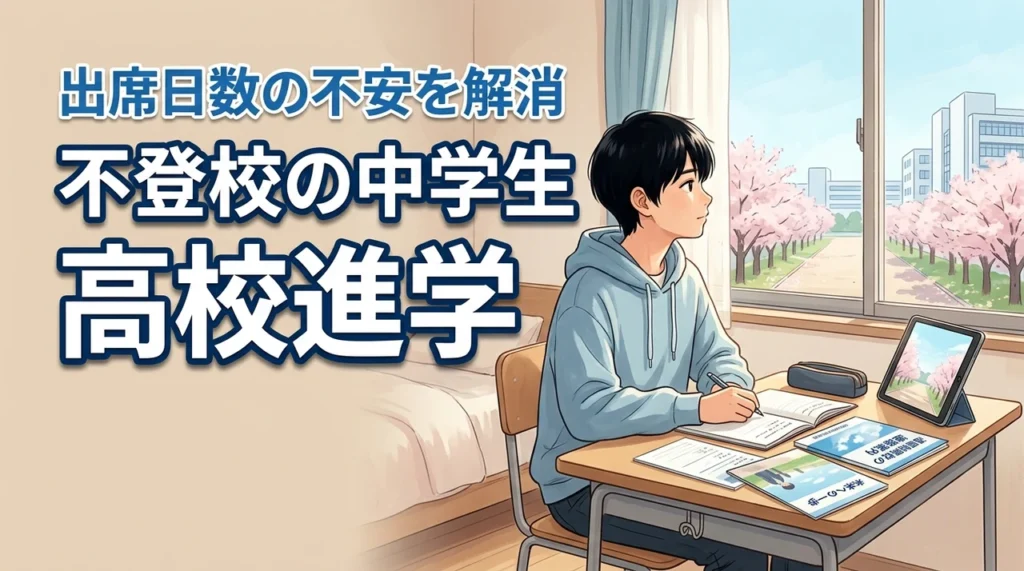不登校の中学生は高校進学できる？出席日数が不安な保護者へ贈る後悔しない進路選び（記事のアイキャッチ画像）